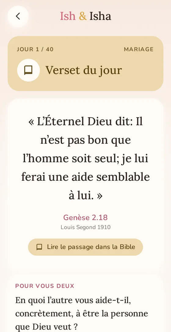 Verset du jour